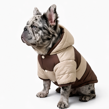 Warm Fleece Lined Hooded Dog Jacket
